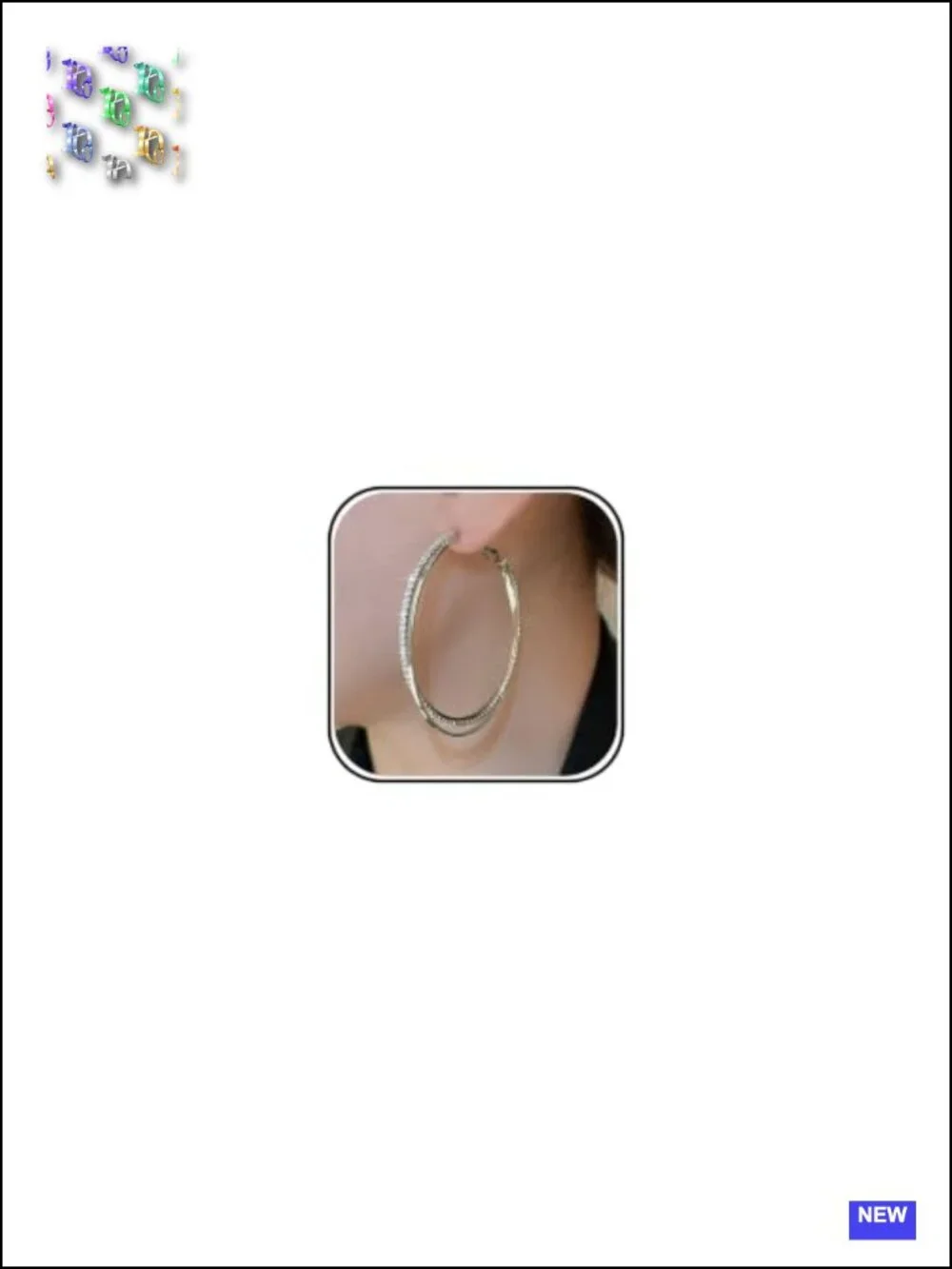 Rhinestone Hoop Earrings Geometric Statement Double Round Crystal Jewelry Party